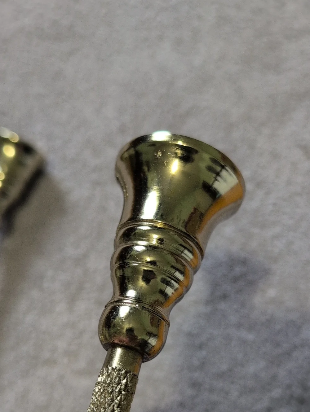 Gold Finish Taper Candlestick Holders - Set of 3